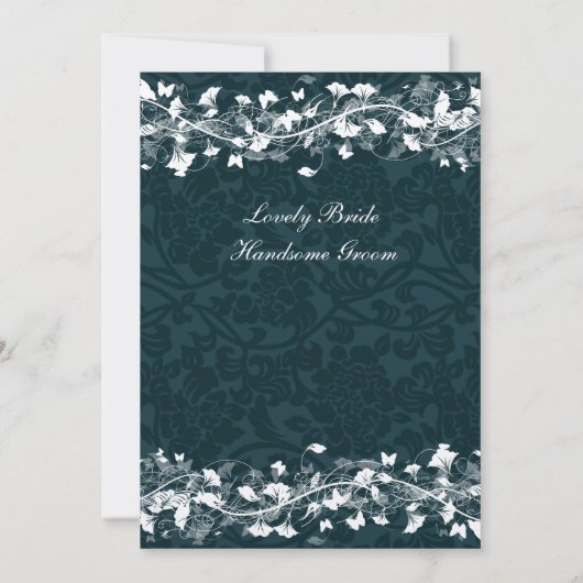 Einladung zur Hochzeitsfeier von Marinedamasken (Rückseite)