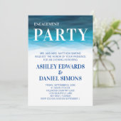 Einladung zur Hochzeitsfeier von Ocean Waves (Stehend Vorderseite)