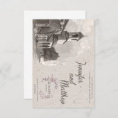 Einladung zur Hochzeitsfeier Wasserfarbenmalerei (Vorne/Hinten)