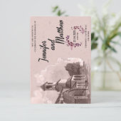 Einladung zur Hochzeitsfeier Wasserfarbenmalerei (Stehend Vorderseite)