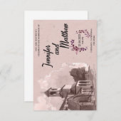 Einladung zur Hochzeitsfeier Wasserfarbenmalerei (Vorne/Hinten)