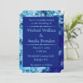 Einladung zur Hochzeitsfeier zum Blue Ocean (Stehend Vorderseite)