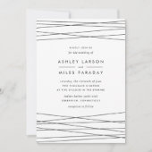 Einladung zur Hochzeitsfestlegung | Schwarz/Weiß (Vorderseite)