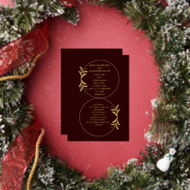 Einladung zur Hochzeitsfolie Royal Deep Burgundy