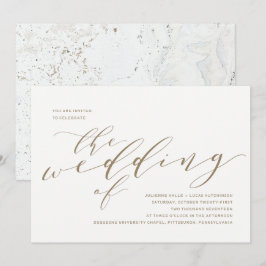 Einladung zur Hochzeitskalligraphie | Gold