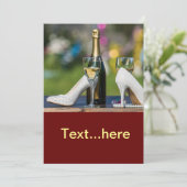 Einladung zur Hochzeitskarte (Stehend Vorderseite)