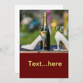 Einladung zur Hochzeitskarte (Vorne/Hinten)