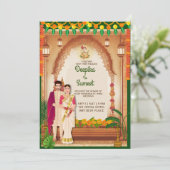 Einladung zur Hochzeitskarte (Stehend Vorderseite)