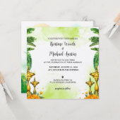 Einladung zur Hochzeitskarte Wasserfarbe (Vorderseite/Rückseite Beispiel)