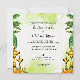 Einladung zur Hochzeitskarte Wasserfarbe