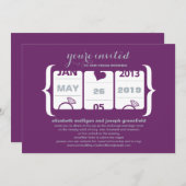 Einladung zur Hochzeitsmaschine (Vorne/Hinten)