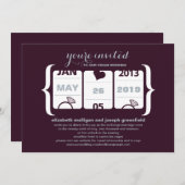 Einladung zur Hochzeitsmaschine (Vorne/Hinten)