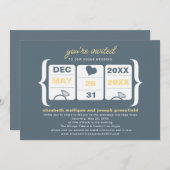 Einladung zur Hochzeitsmaschine (Vorne/Hinten)