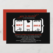 Einladung zur Hochzeitsmaschine (Vorne/Hinten)