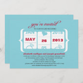 Einladung zur Hochzeitsmaschine (Vorne/Hinten)