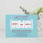 Einladung zur Hochzeitsmaschine (Stehend Vorderseite)