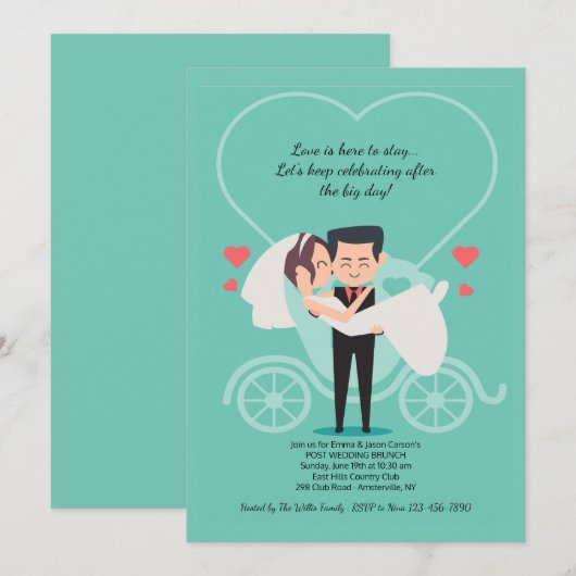 Einladung zur Hochzeitsreise (Vorne/Hinten)