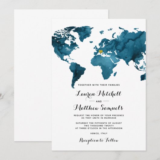 Einladung zur Hochzeitsreise (Vorne/Hinten)