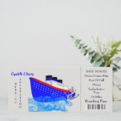 Einladung zur Hochzeitsreise-Hochzeit in Urlaubsor (Stehend Vorderseite)