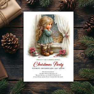 Einladung zur Holiday-Party niedliches Mädchen Wei