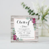 Einladung zur holzchic Graduation Party (Stehend Vorderseite)