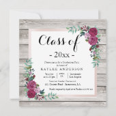 Einladung zur holzchic Graduation Party (Vorderseite)