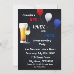 Einladung zur Housewarming-Party bei Red, White &