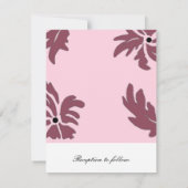 Einladung zur hübsch-rosa-Blumenhochzeit (Rückseite)