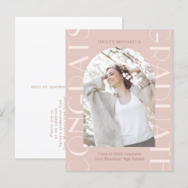 Einladung zur hübsch-rosa-Graduiertenparty-Foto