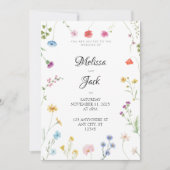 Einladung zur hübschen Blumenhochzeit (Vorderseite)