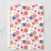 Einladung zur hübschen Blumenhochzeit (Rückseite)