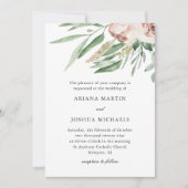 Einladung zur hübschen Blütenblütenhochzeit (Vorderseite)