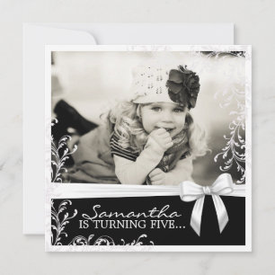 Einladung zur hübschen Geburtstagsparty in Rosa un