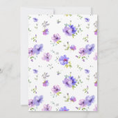 Einladung zur hübschen Violett-Blumenzeremonie (Rückseite)