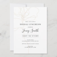Einladung zur illustriert Line Art Bridal zum Mitt