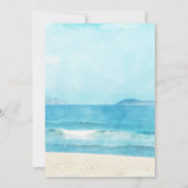 Einladung zur Illustrierten Hochzeit in Urlaubsort (Rückseite)