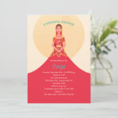 Einladung zur indischen Dusche (Stehend Vorderseite)