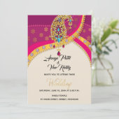 Einladung zur indischen Hochzeit (Stehend Vorderseite)