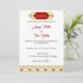 Einladung zur indischen Hochzeit (Stehend Vorderseite)