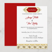 Einladung zur indischen Hochzeit (Vorne/Hinten)