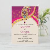 Einladung zur indischen Hochzeit (Stehend Vorderseite)