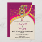 Einladung zur indischen Hochzeit (Vorne/Hinten)