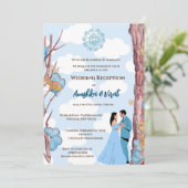 Einladung zur indischen Hochzeitsempfehlung (Stehend Vorderseite)