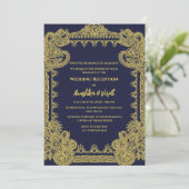 Einladung zur indischen Hochzeitsempfehlung (Stehend Vorderseite)