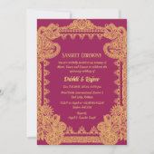 Einladung zur indischen Vorehelichtsfeier (Vorderseite)