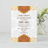 Einladung zur indischen Vorehelichtsfeier (Stehend Vorderseite)