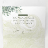 Einladung zur individuell anpassbaren Dreifachzett (Innen Erste Seite)