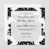 Einladung zur individuellen Hochzeit: DAMASK (Vorne/Hinten)