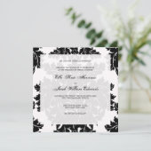 Einladung zur individuellen Hochzeit: DAMASK (Stehend Vorderseite)