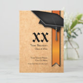 Einladung zur individuellen Orange-Wiedersehen (Stehend Vorderseite)